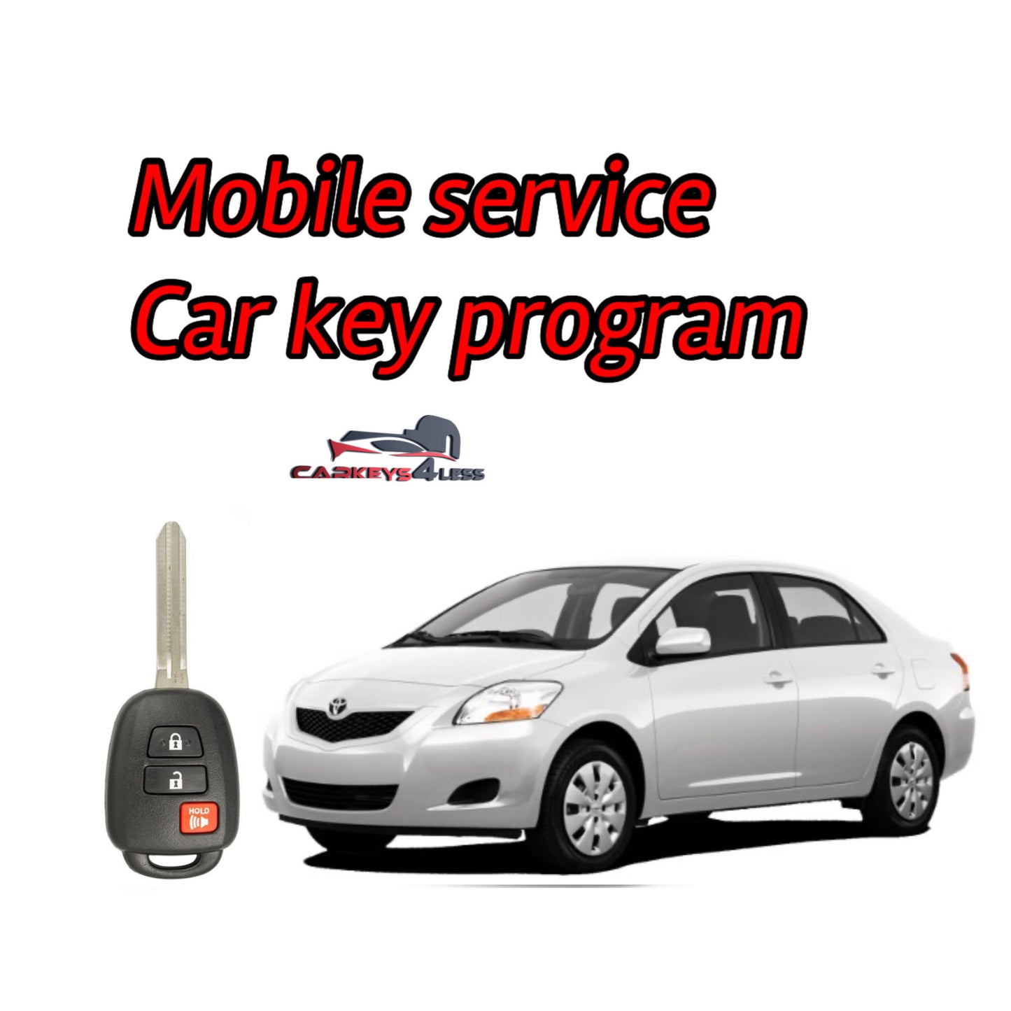 Mobile service for an aftermarket Toyota car key replacement