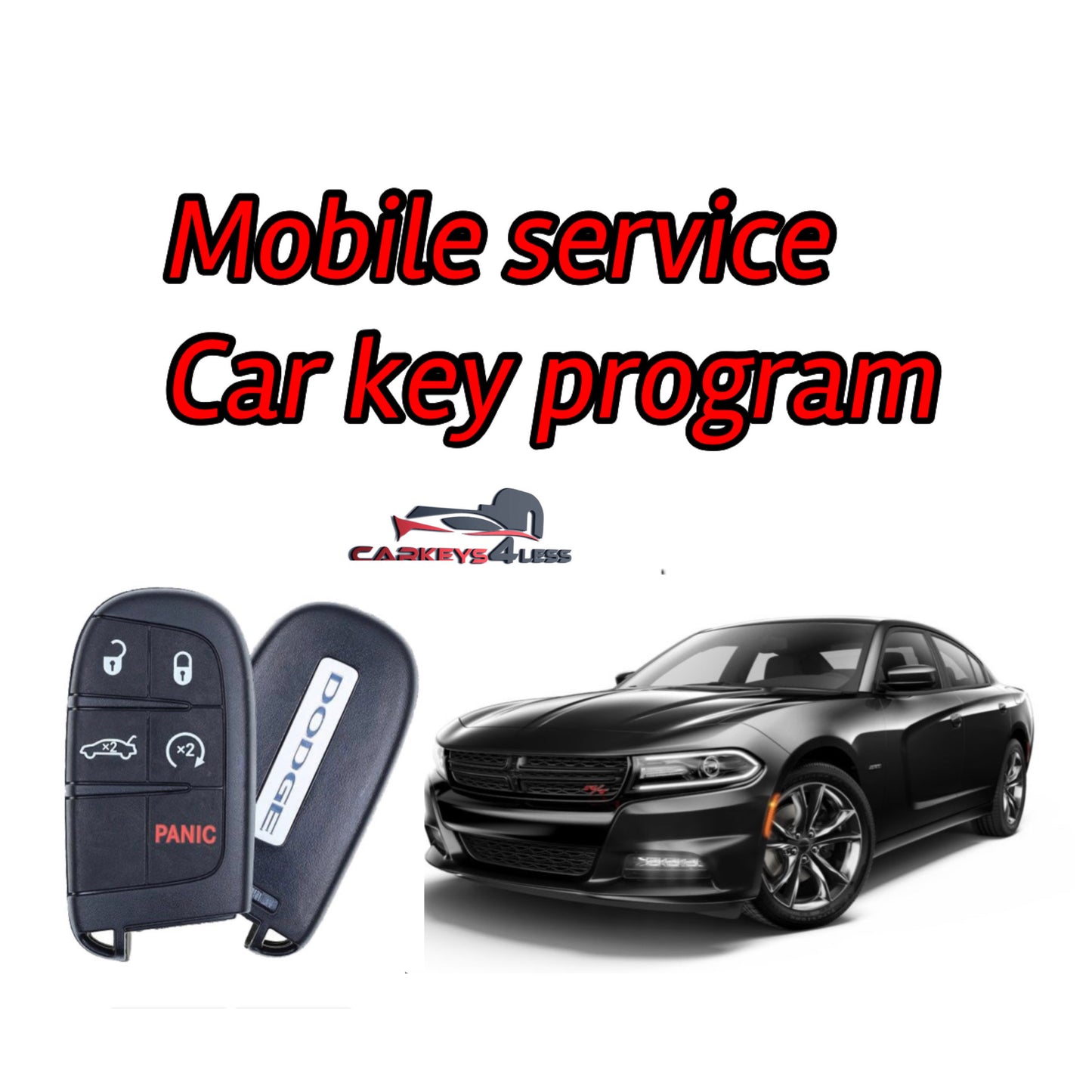 Mobile service for an oem refurbished car key replacement for dodge