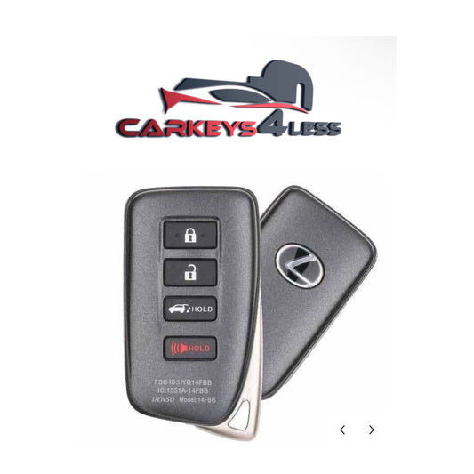 2016-2020 Lexus / 4-Button Smart Key / PN: 89904-0E160 / HYQ14FBB / G Board 0010 (OEM Refurb)