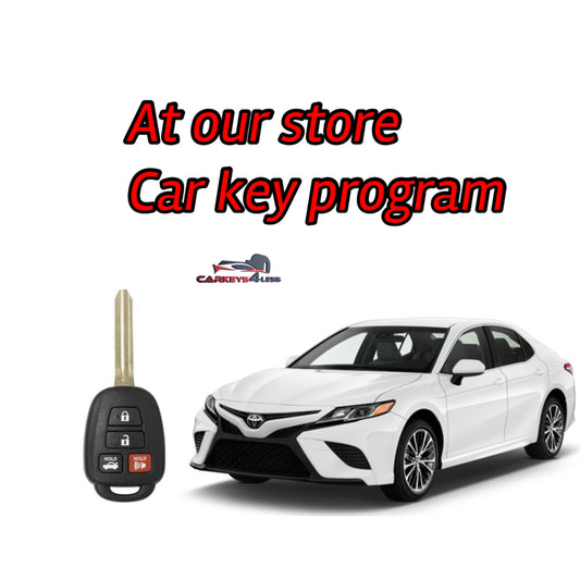 At our store car key replacement for toyota