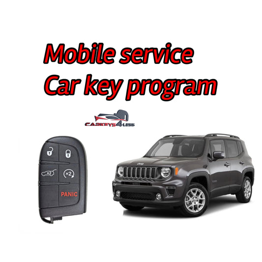 Mobile service for an aftermarket car key replacement for jeep