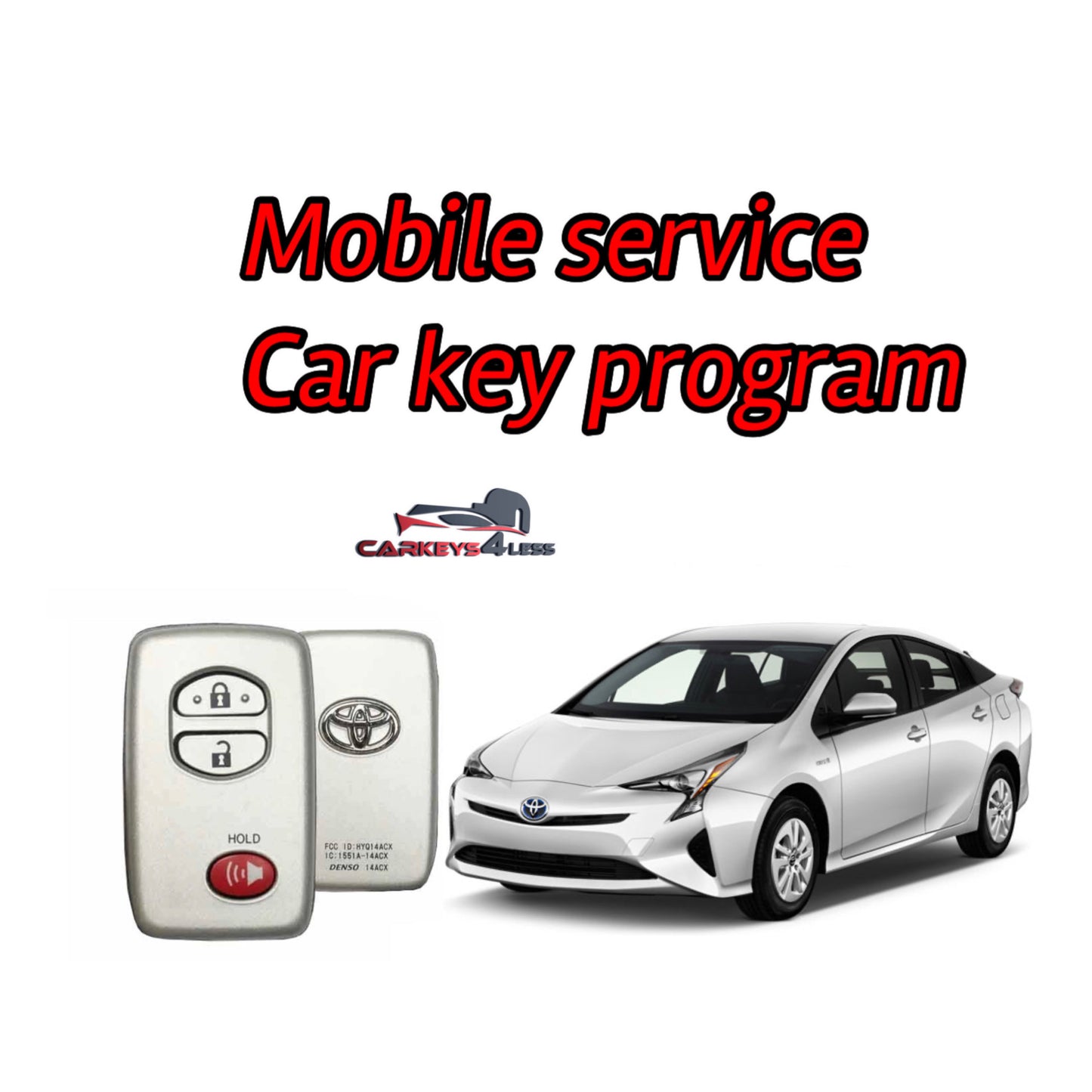 Mobile service for oem refurbished toyota car key replacement