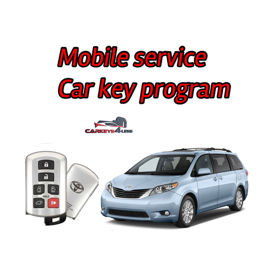 Mobile service for oem refurbished toyota car key replacement