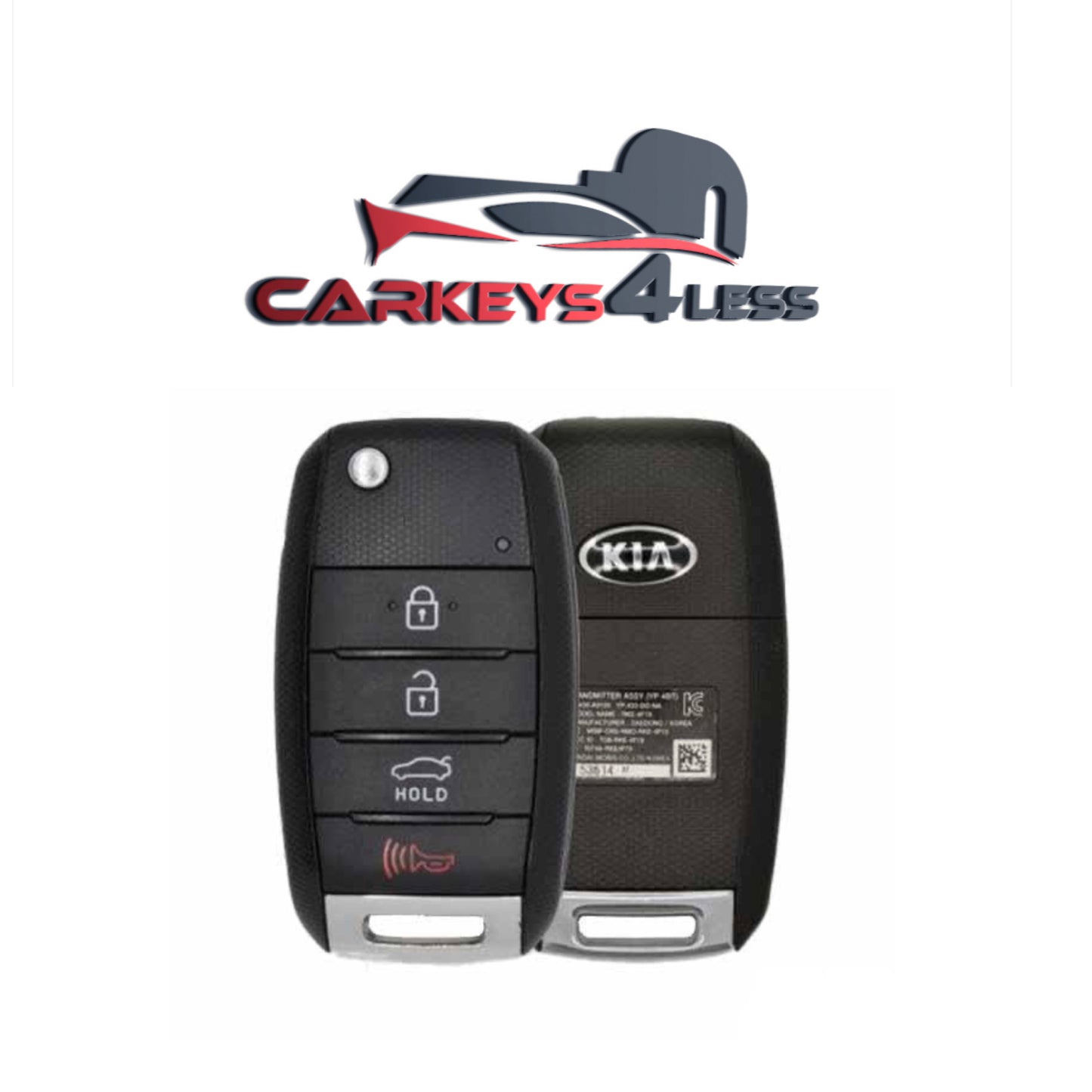 2014-2015 Kia Optima / 4-Button Flip Key / PN: 95430-2T560 / NYODD4TX1306-TFL (OEM Refurb)
