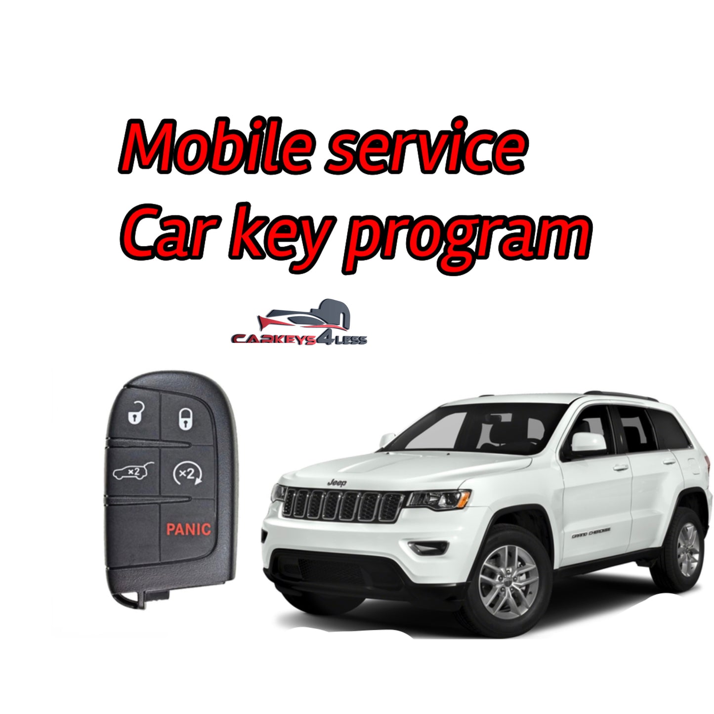 Mobile service for an aftermarket car key replacement for jeep