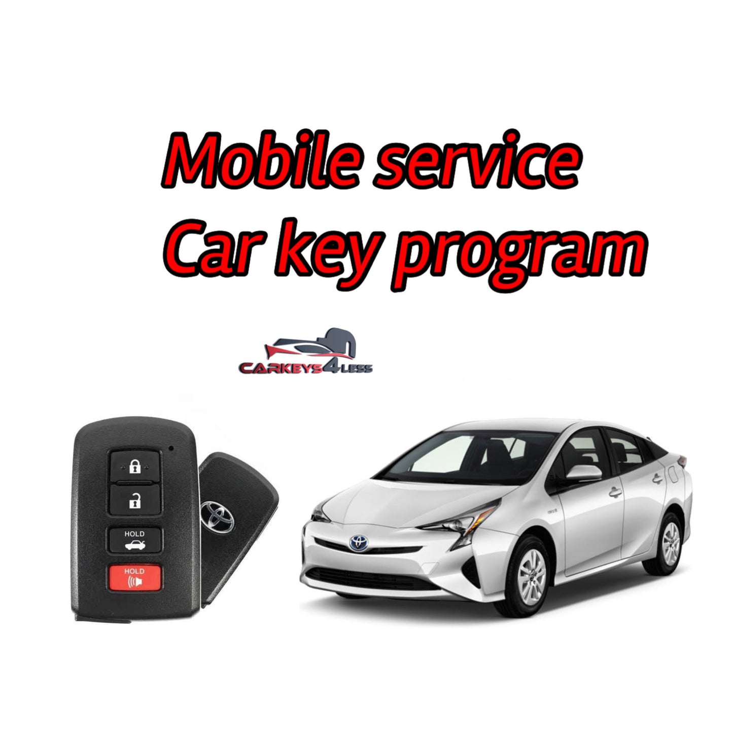 Mobile service for oem refurbished toyota car key replacement