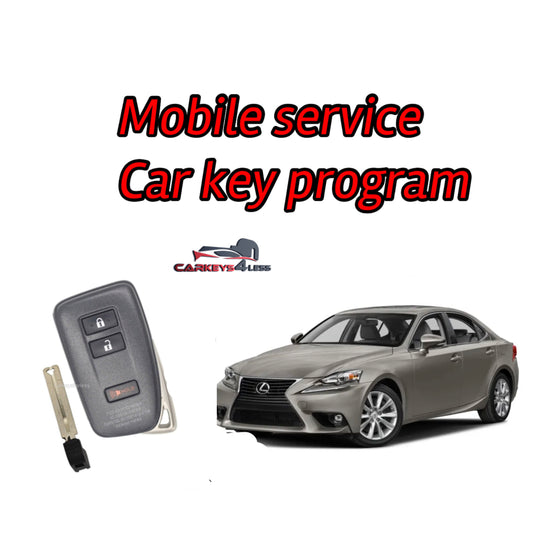 Mobile service for an oem refurbished lexus car key replacement