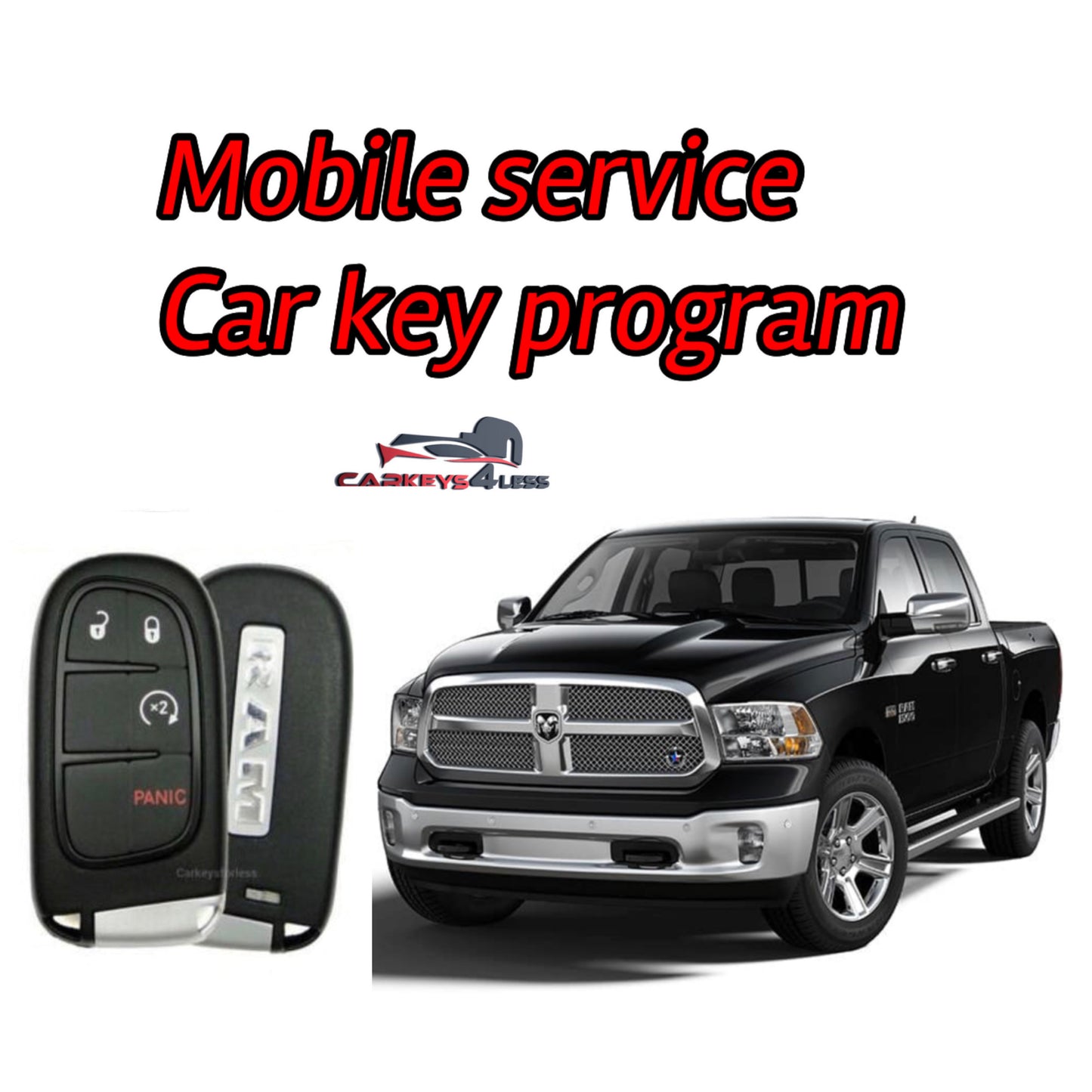 Mobile service for an oem refurbished car key replacement for dodge