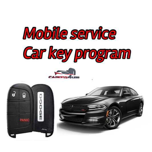 Mobile service for an oem refurbished car key replacement for dodge