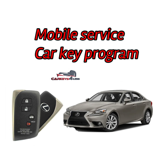 Mobile service for an oem refurbished lexus car key replacement