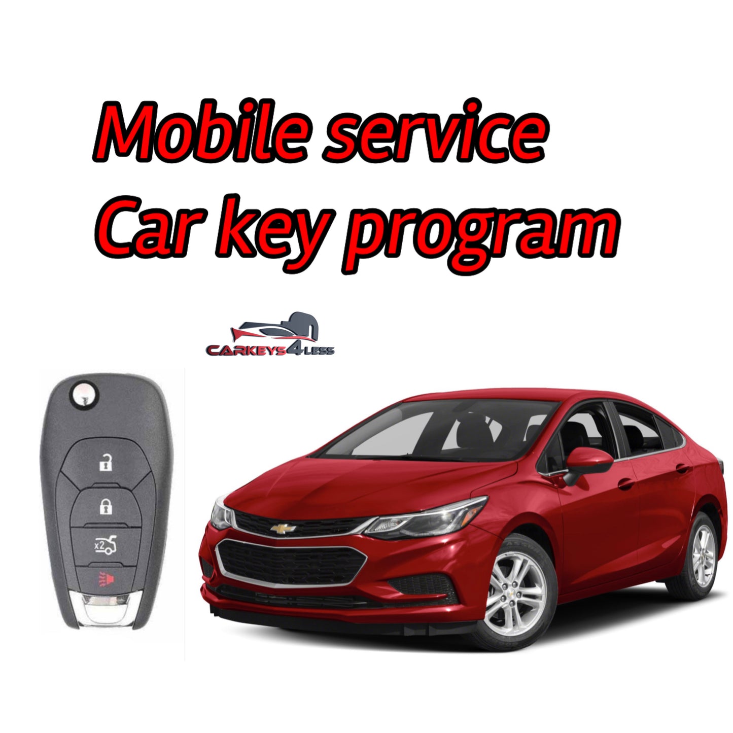 Mobile service for an aftermarket car key replacement for chevy