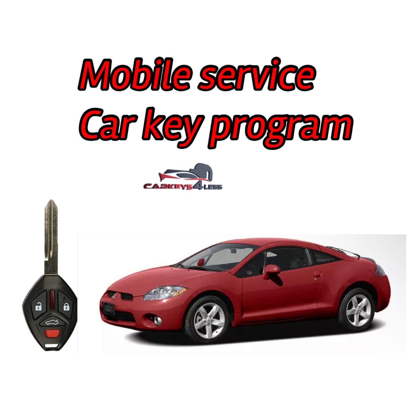Mobile service for an aftermarket car key replacement for Mitsubishi