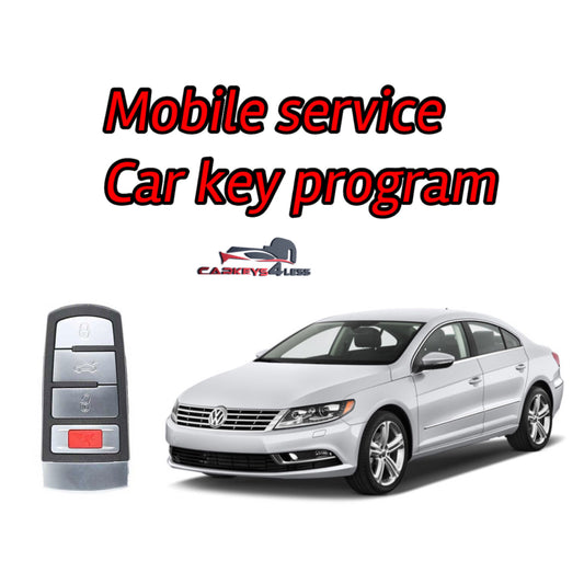 Mobile service for an aftermarket car key replacement for vw