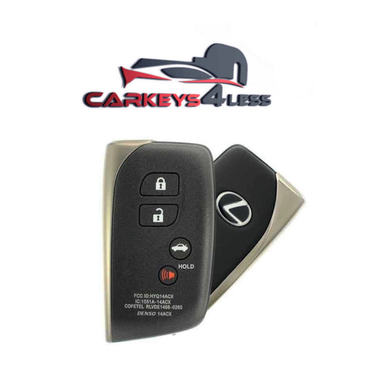 2013-2017 Lexus LS460 / LS600h / 4-Button Smart Key / PN: 89904-50N10 / HYQ14ACX (GNE Board )(OEM Refurb)