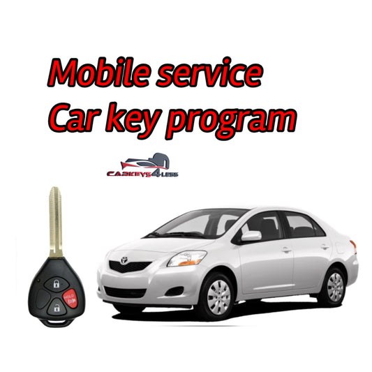 Mobile service for an aftermarket Toyota car key replacement