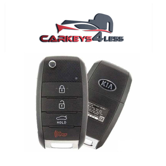 2014-2017 Kia Rio / 4-Button Flip Key / PN: 95430-1W023 / TQ8-RKE3F05 (UB14MY) (OEM Refurb)