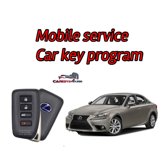 Mobile service for an oem refurbished lexus car key replacement