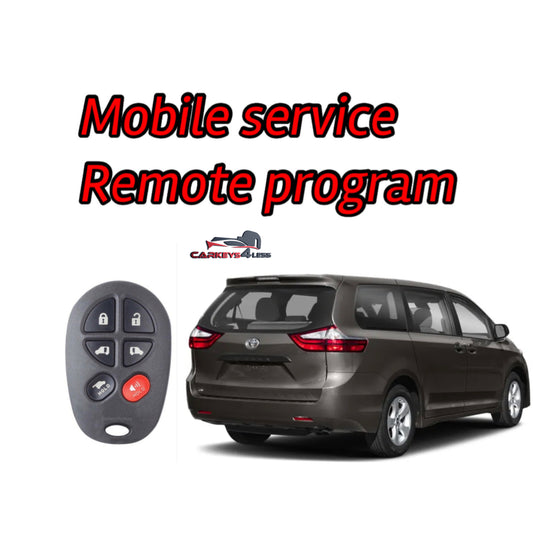 Mobiele diens vir 'n Toyota Sienna-afgeleë program