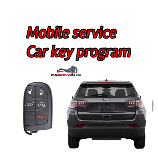 Mobile service for an aftermarket car key replacement for jeep