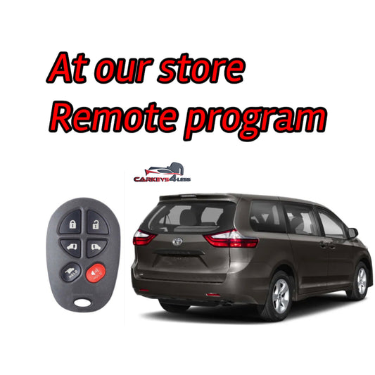 Wɔ yɛn sotɔɔ mu remote replacement ne nhyehyɛe ma Toyota sienna