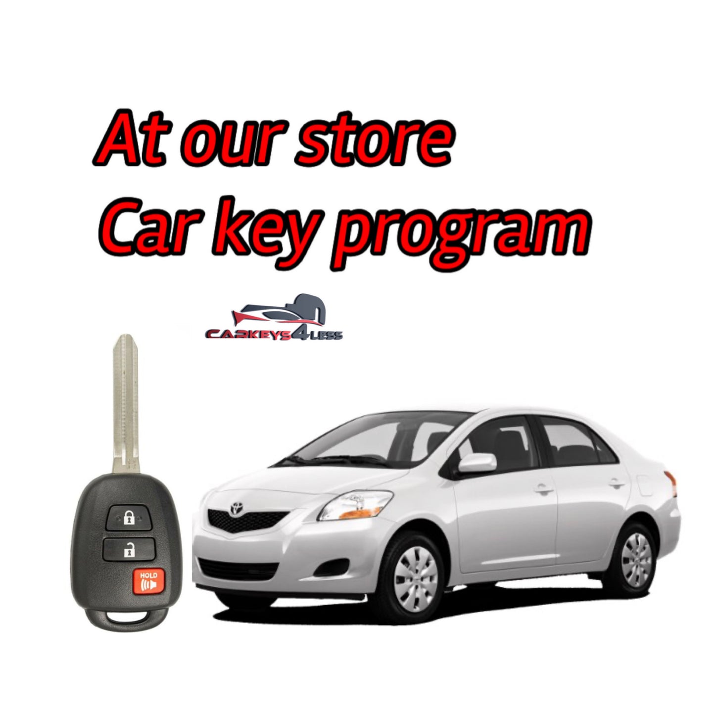 At our store aftermarket car key replacement for Toyota