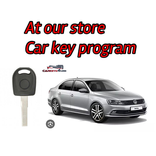 At our store spare car key replacement for vw