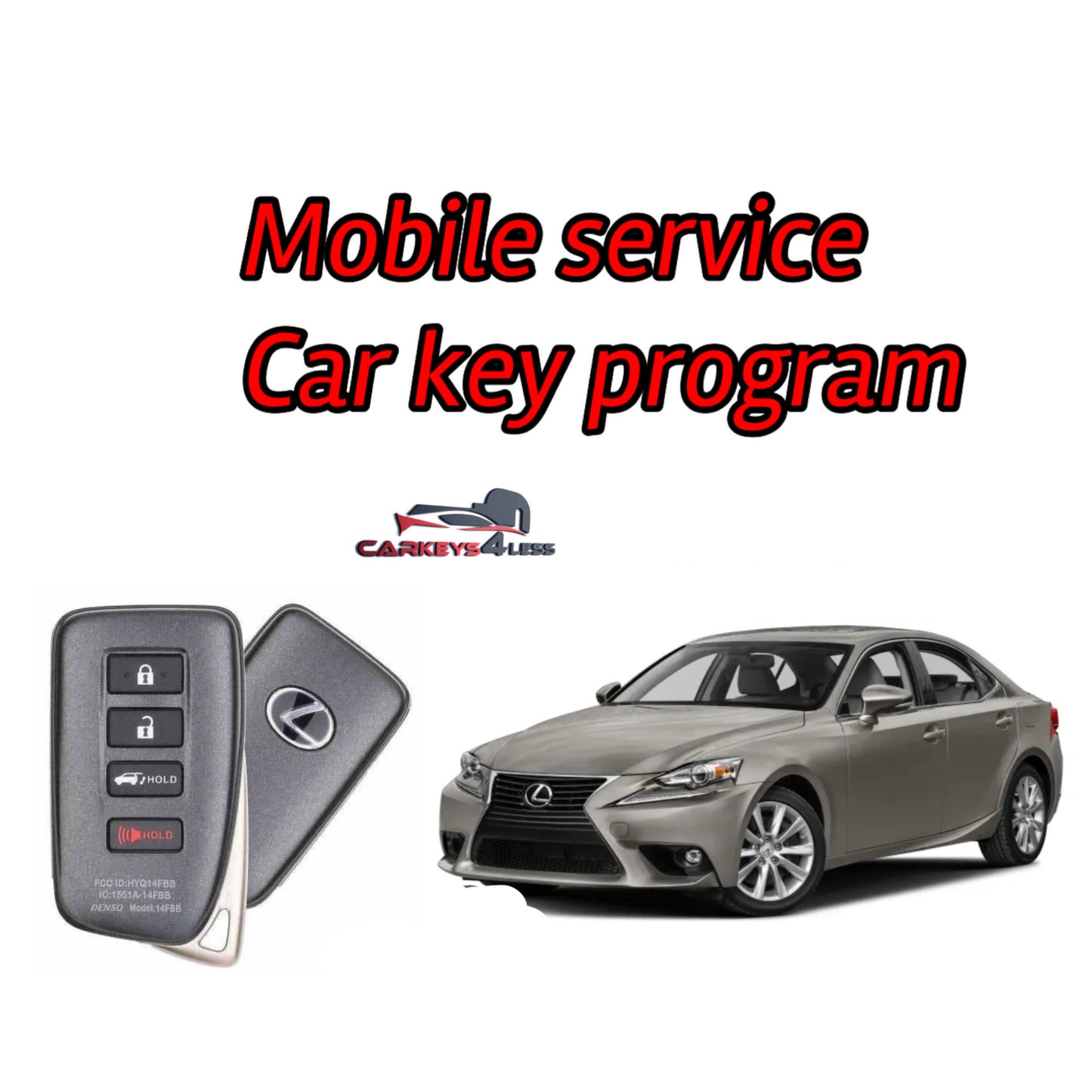 Mobile service for an oem refurbished lexus car key replacement