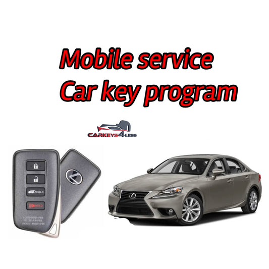 Mobile service for an oem refurbished lexus car key replacement