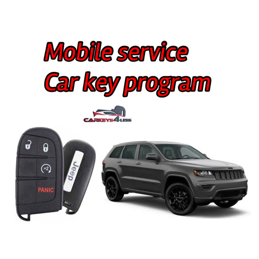 Mobile service for an oem refurbished car key replacement for jeep