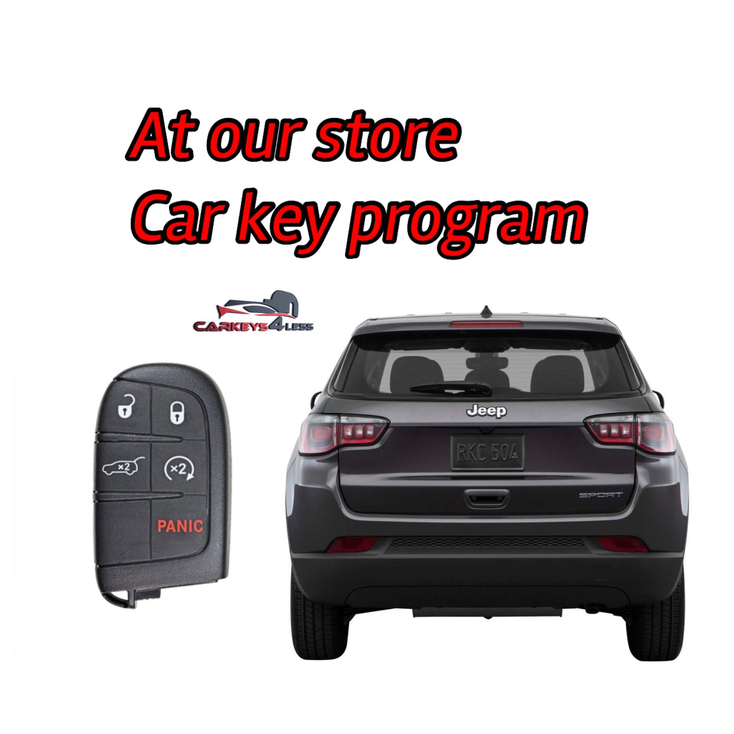 At our store aftermarket car key replacement for jeep