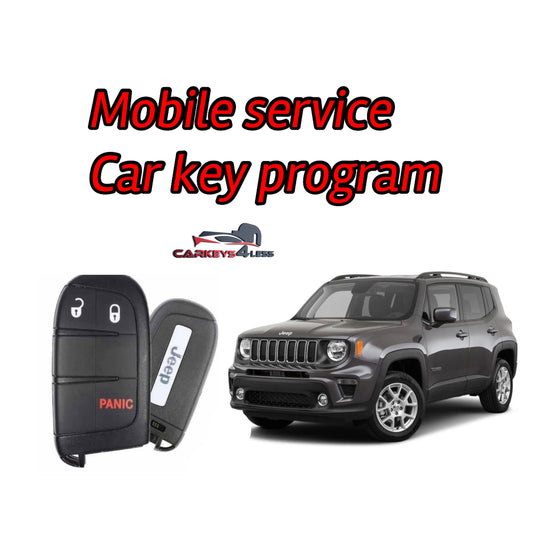 Mobile service for an oem refurbished car key replacement for jeep