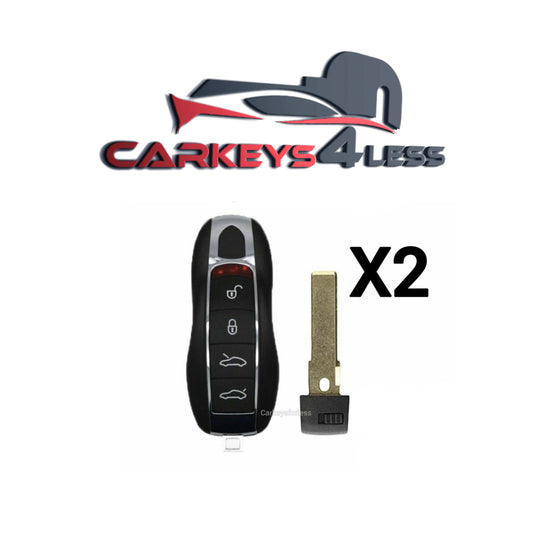 2 pc 2010-2017 Porsche / 4-Button Smart Key / KR55WK50138 / Porsche Entry System / 315 MHz (AFTERMARKET)