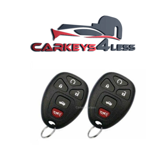 2 pc 2004-2013 GM / 5-Button Keyless Entry Remote / PN: 22733524 / KOBGT04A (AFTERMARKET)