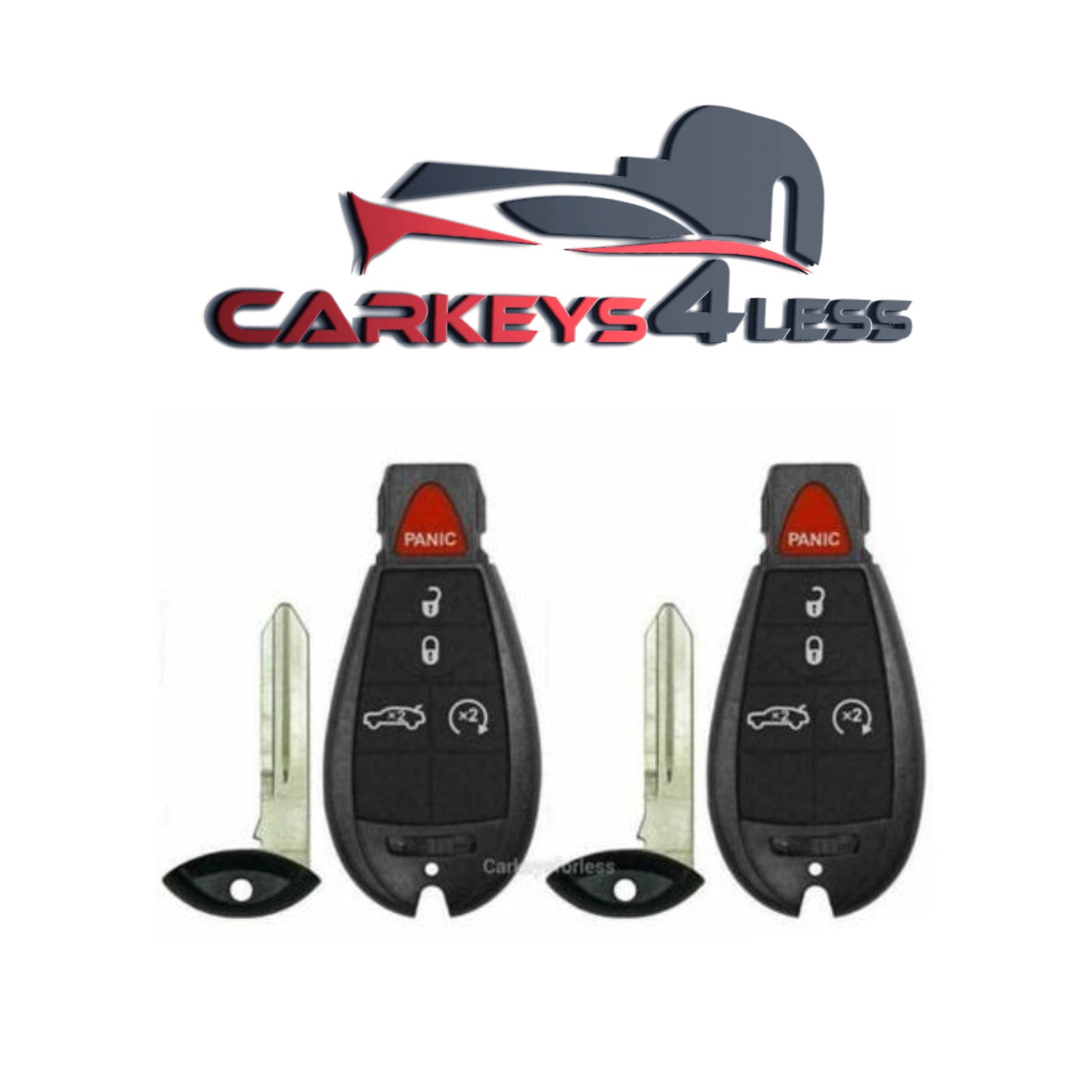 2 pc 2008-2013 Chrysler Dodge / 5-Button Fobik Key / M3N5WY783X (AFTERMARKET)