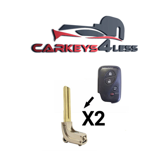 2 pc 2005-2020 Lexus / Emergency Key Blade / LX40 / 69515-30300 (AFTERMARKET)