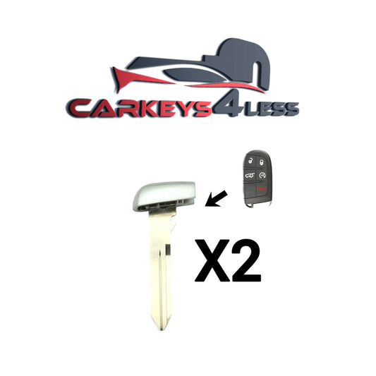 2 pc 2011-2021 Chrysler Dodge Jeep / Emergency Key Blade / Y157 | Y159 / 68085680AA-68085673AA (AFTERMARKET)