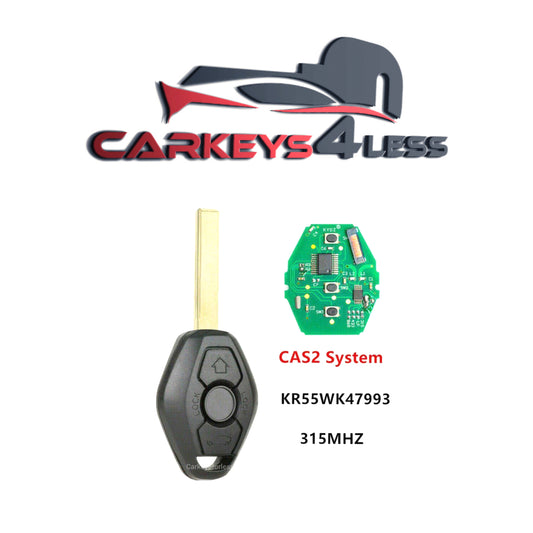 2000-2008 BMW / 3-Button Remote Head Key / PN: 6955750 / LX8FZV (Chip 46 CAS2) (315 Mhz) (AFTERMARKET)