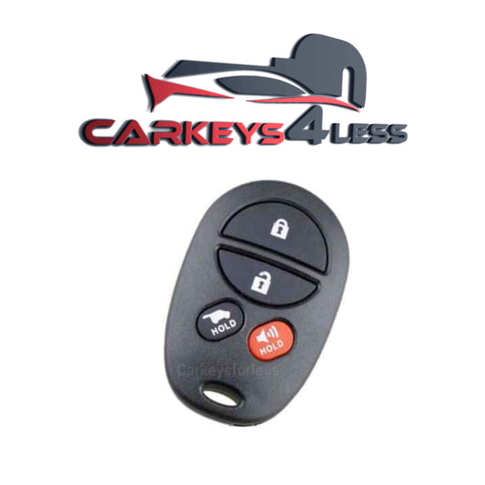 2004-2008 Toyota Avalon / Solara / 4-Button Keyless Entry Remote / GQ43VT20T / (AFTERMARKET)