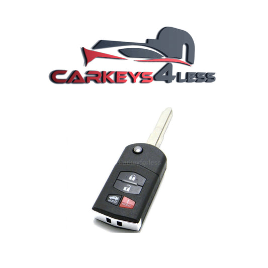 2004-2011 Mazda 6 / RX8 / 4-Button Flip Key / PN: GP7A-67-5RYB / KPU41788 (AFTERMARKET)