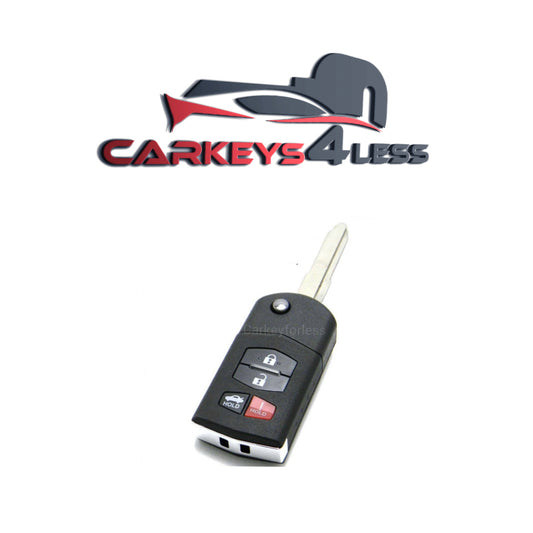 2006-2015 Mazda / 4-Button Flip Key / PN: BBM4-67-5RY / BGBX1T478SKE125-01 (AFTERMARKET)